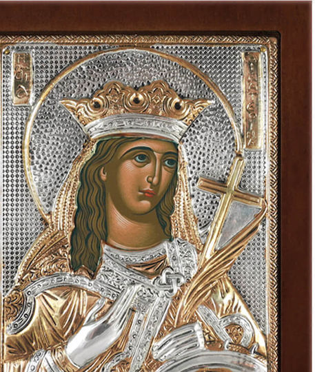 SilverBrand.gr Εικόνα Heilige Katharina Silber 20x16cm