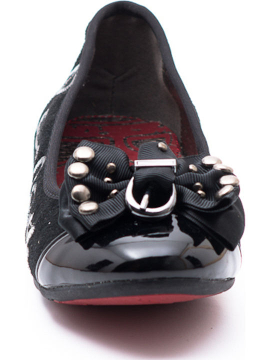 Kids Suede Ballerinas Ballet Flats JB060031LB Black