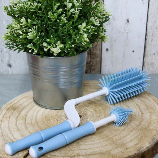 Bo Jungle Cleaning Brush for Baby Bottles Blue B-Bottle Brush Set 2pcs