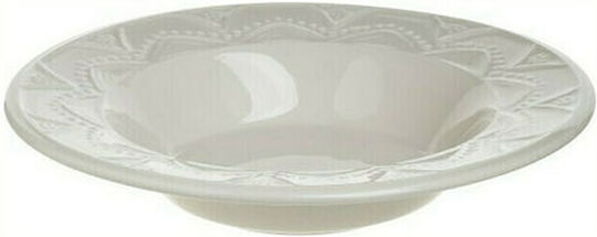 Click Porcelain Shallow Plate Beige 23cm 6pcs
