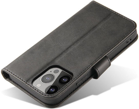 Hurtel Magnet Book Δερματίνης Μαύρο (Vivo Y16)