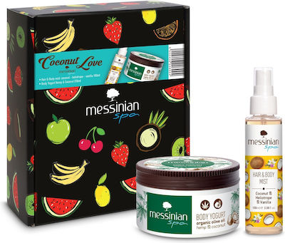 Messinian Spa Vintage Box Coconut Love Hautpflegesets für Feuchtigkeitsspendend mit Körpernebel 2 Stück