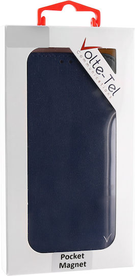 Volte-Tel Pocket Magnet Book Piele artificială Albastru (Galaxy S10)