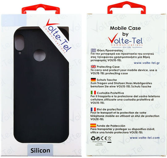 Volte-Tel Silicon Tpu Задна корица Силикон Черен (Galaxy J4+)
