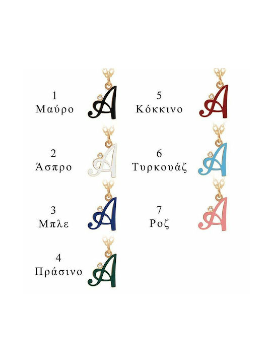 Amor Amor Necklace Monogram from Pink Gold Plated Silver