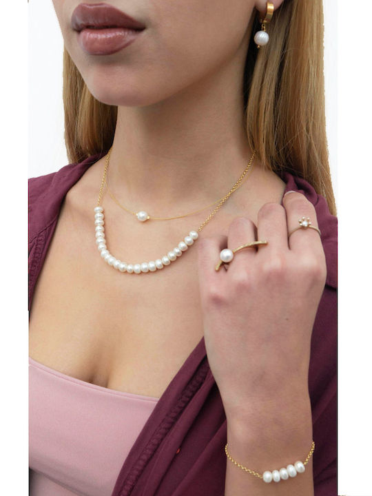 Theodora's Jewellery Κολιέ από Επιχρυσωμένο Ατσάλι Theodora's Jewellery Κολιέ από Επιχρυσωμένο Ατσάλι