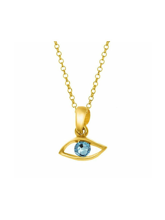 Amor Amor Necklace Eye from Gold Plated Silver