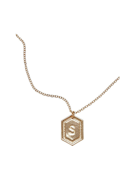 Urban Classics Necklace Monogram Gold Plated