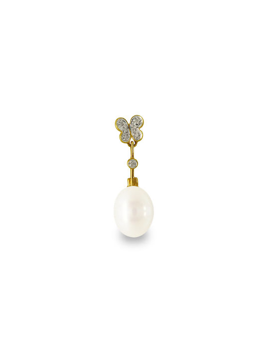 Margaritari Charm from White Gold 18k with Pearls