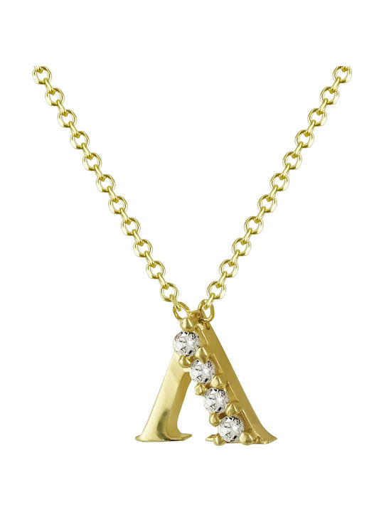 Kiriakos Gofas Charm Monogramm "Λ" aus Gold 9 K