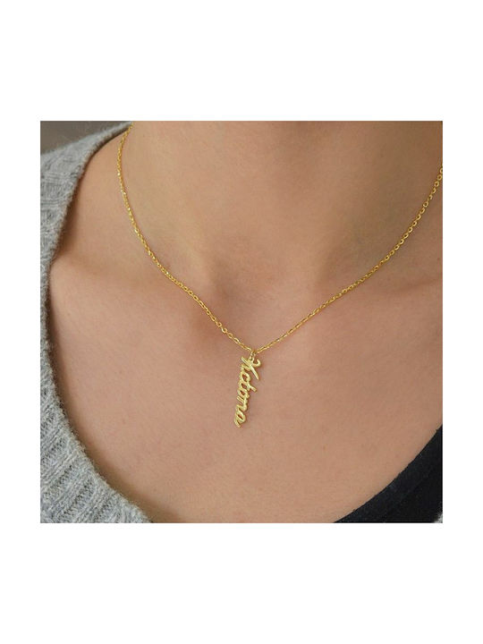 Amor Amor Necklace Name from Gold Plated Silver