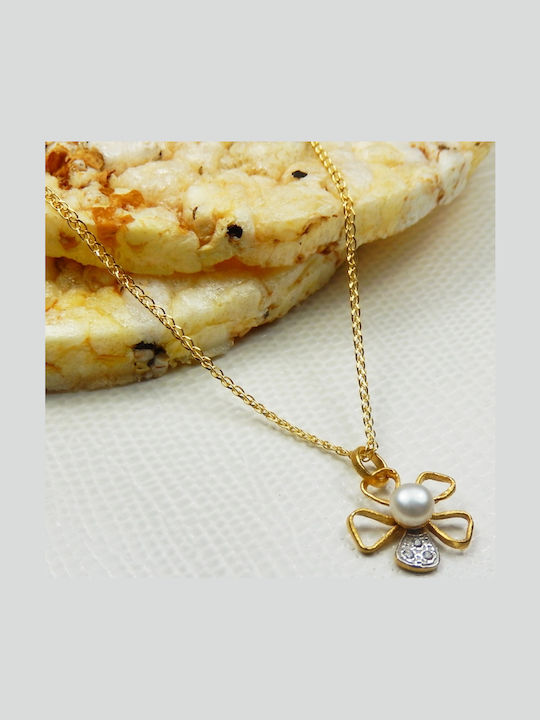 Polytimo Charm aus Gold 14K mit Perlen