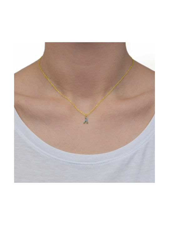 Amor Amor Halskette Monogramm aus Vergoldet Silber