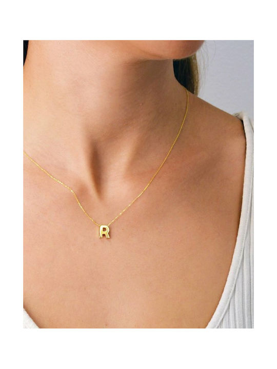 Savvidis Halskette Monogramm aus Gold 14K