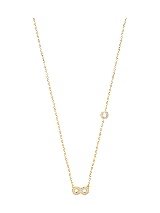 Vitopoulos Necklace from Gold 14K with Zircon