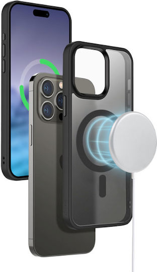 Crong Hybrid Back Cover Plastic Black (iPhone 15 Pro Max)