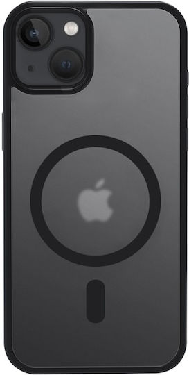 Crong Hybrid Umschlag Rückseite Kunststoff Schwarz (iPhone 15 Plus / 16 Plus)