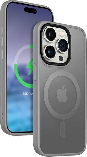 Crong Hybrid Back Cover Πλαστικό Γκρι (iPhone 15 Pro Max)