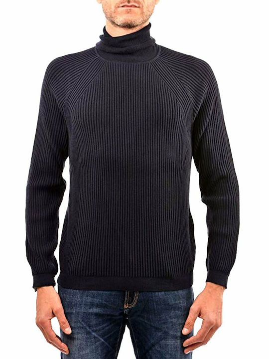 Antony Morato Men's Long Sleeve Sweater Turtleneck BLUE