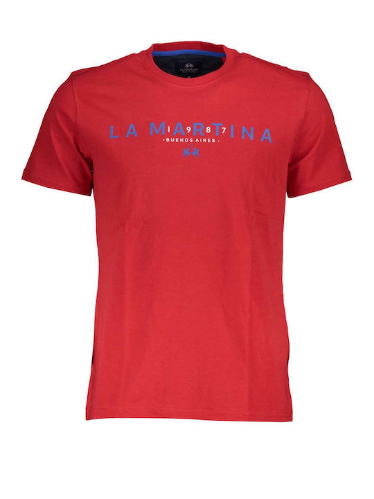 La Martina Men's Short Sleeve T-shirt Red