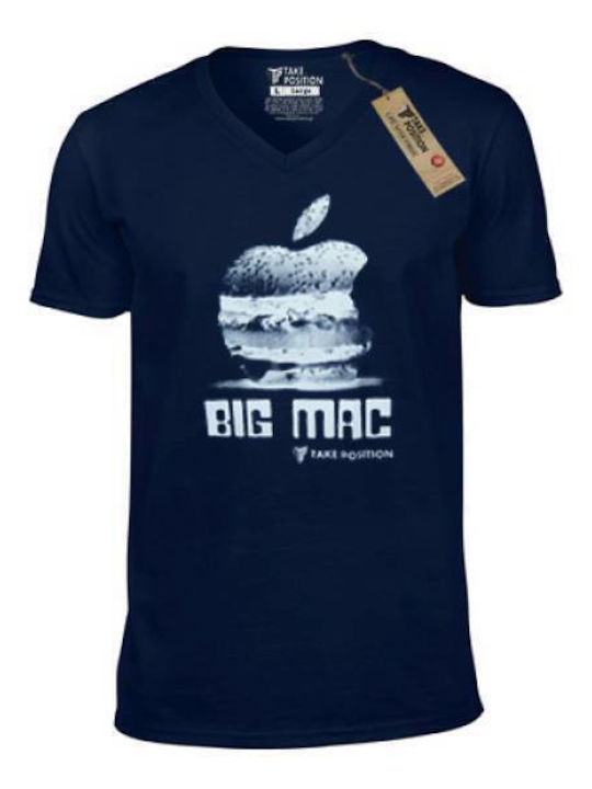 Takeposition Big T-shirt Bărbătesc cu Mânecă Scurtă BLUE NAVY