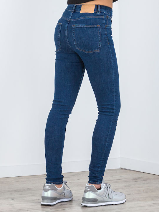 Damenjeans in Enger Passform Abstract Blue