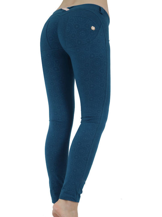 Lungo Women's Fabric Trousers Push Up Blue WRUP1LB1E V730