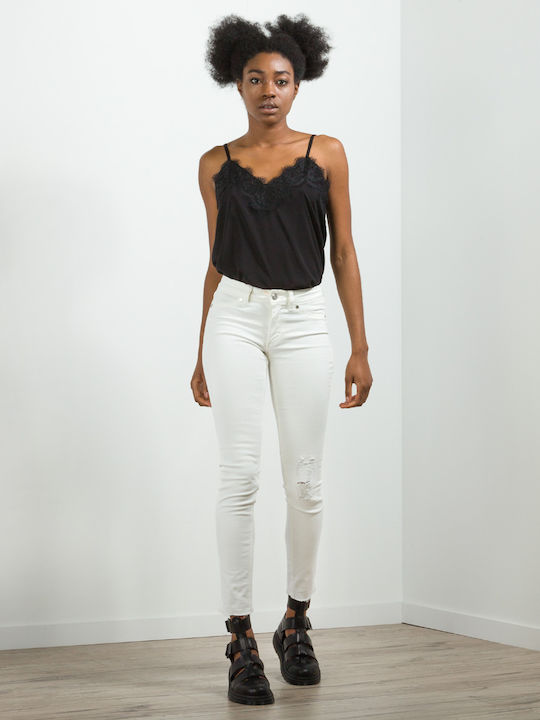 Spray Damenjeans in Schlanker Passform White.