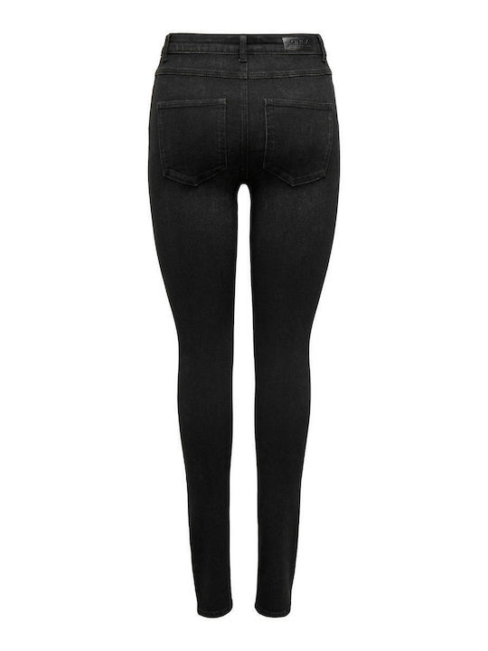 Hw Hoch tailliert Damenjeans in Enger Passform Black