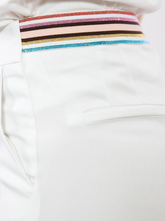 Pants Γυναικείο Υφασμάτινο Παντελόνι Λευκό