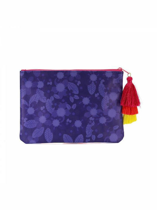 Graffiti Toiletry Bag Llama Love in Purple color