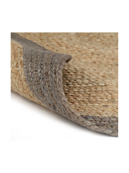 vidaXL Handmade Rug Round Summer Wicker Gray