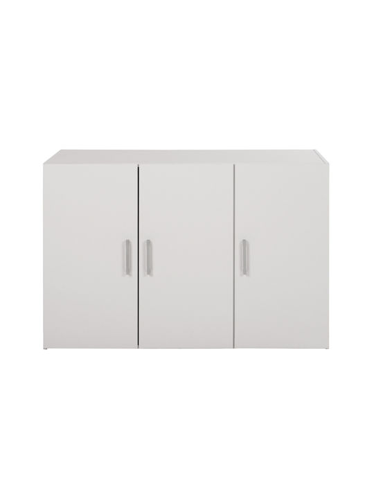 HomeMarkt Alivia Rectangular Loft Closet from Chipboard in White Color 90.2x40x6cm HM351.05