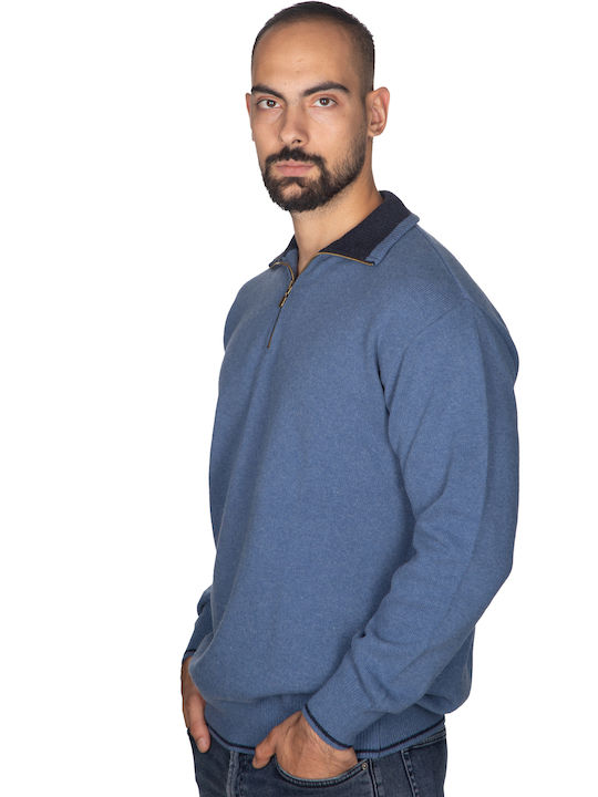 Vera Men's Long Sleeve Sweater with Zipper Raff