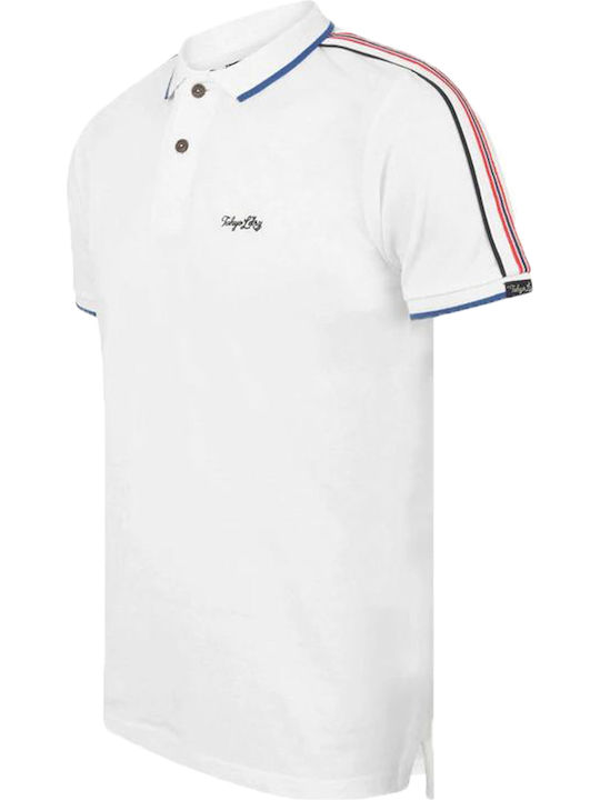 Tokyo Laundry Men's Short Sleeve Blouse Polo Bright White