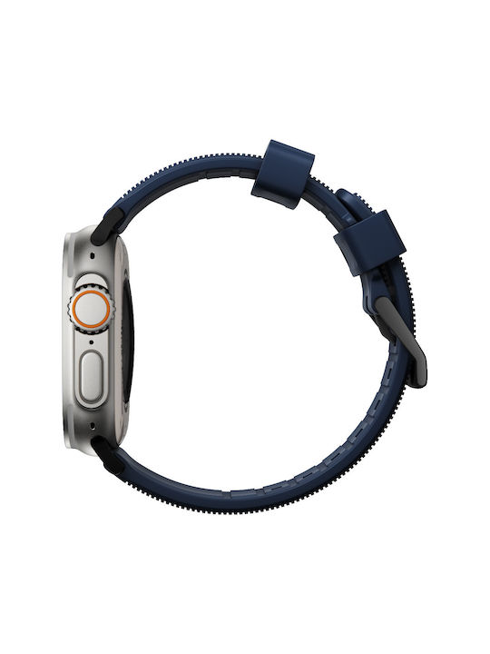 Nomad Sport Rugged Strap V2 FKM Strap Silicone Atlantic Blue Black (Apple Watch 44/45/46mm/Ultra 49mm)
