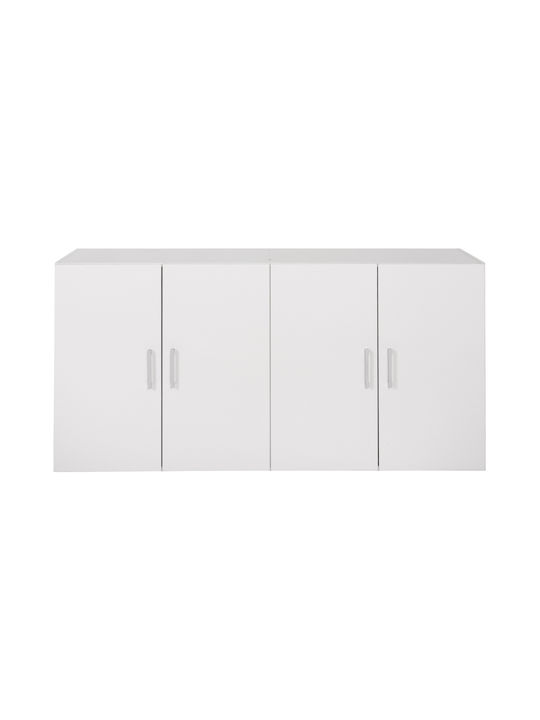 HomeMarkt Fernanda Rectangular Loft Closet made of Particleboard in White Color 120.5x41.5cm HM352.05 1pcs
