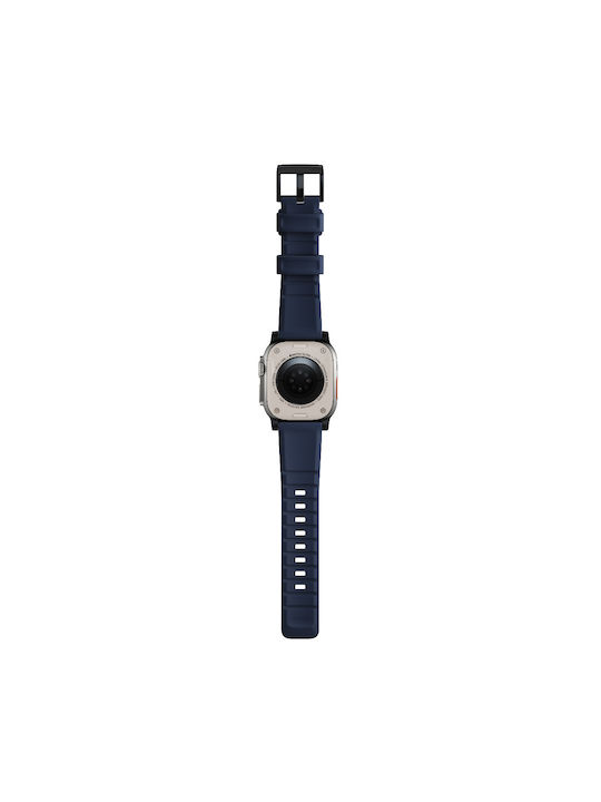 Nomad Sport Rugged Strap V2 FKM Strap Silicone Atlantic Blue Black (Apple Watch 44/45/46mm/Ultra 49mm)