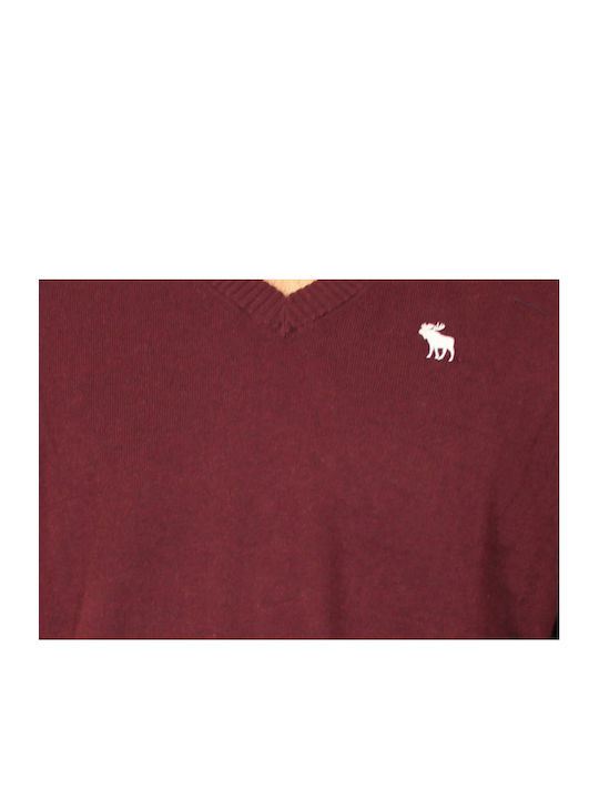 Abercrombie & Fitch Herren Langarm-Pullover Burgundisch