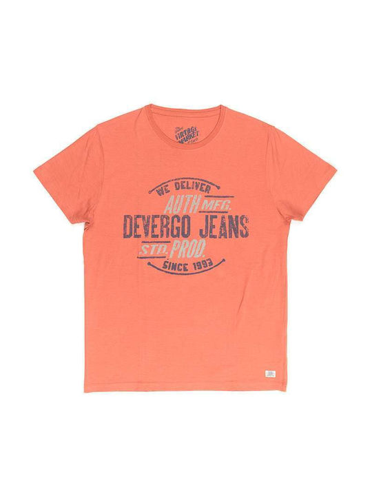 Devergo Men's Short Sleeve Blouse Orange