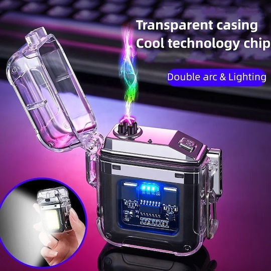 Αναπτήρας Elektrisch mit Plasma-Flamme in Rosa Farbe