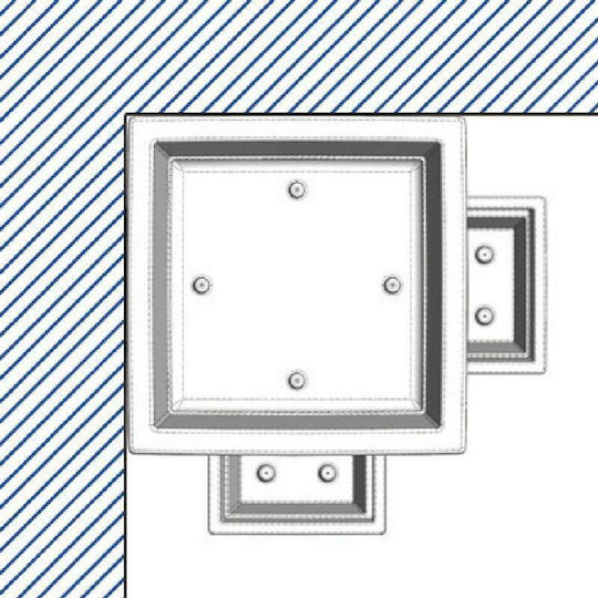 Bama Ghiveci Plastic Alb 50x50x87.5cm.