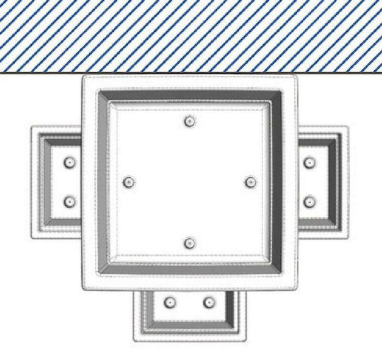 Bama Γλάστρα Πλαστική Κεραμιδί 40x40x70εκ.
