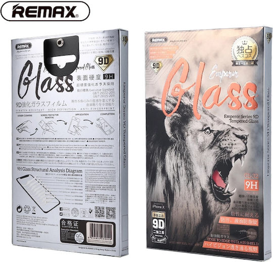 Remax Emperor 9D Full Face Tempered Glass Μαύρο (iPhone 7/8 Plus (Apple))