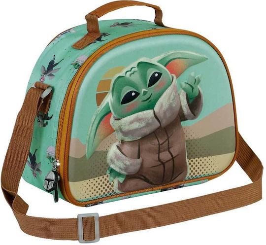 Karactermania 3D School Insulated Shoulder Kids' Lunch Bag 4L Green Star Wars 20x10x25.5cm