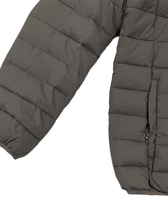 Ustyle Men's Winter Puffer Jacket Grey