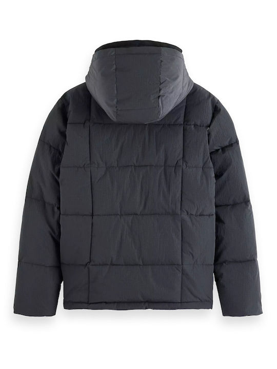 Scotch & Soda Men's Winter Puffer Jacket ANTHRAX-BLACK