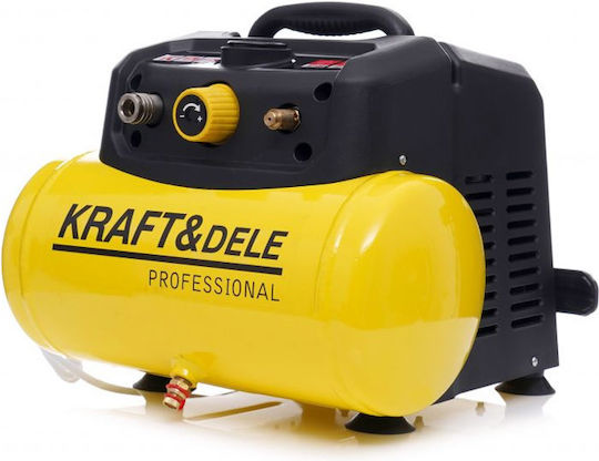 Kraft & Dele Μονοφασικό Κομπρεσέρ Αέρος με Ισχύ 1.5hp και Αεροφυλάκιο 6lt