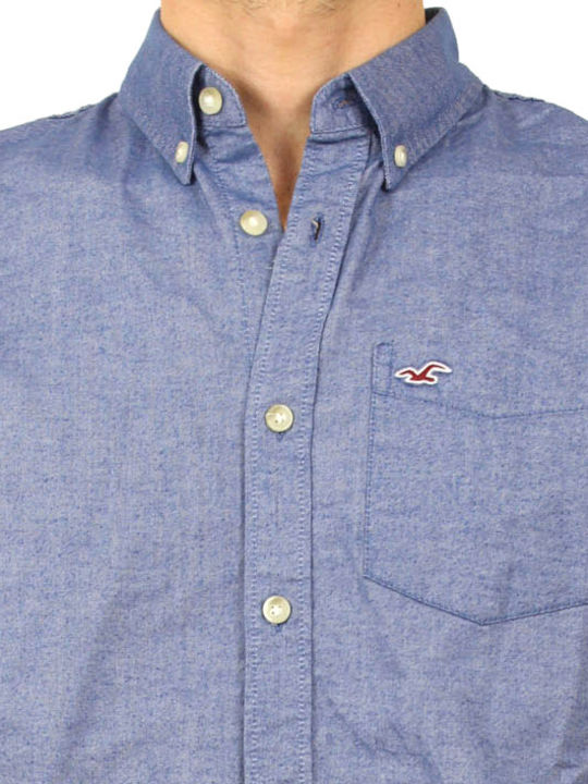 Hollister Men's Shirt Long Sleeve Blue