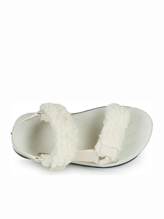 Flache Sandalen für Damen in Beige Farbe
